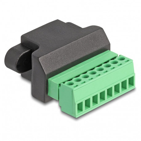 "Delock RJ45 Buchse zu Terminalblock Adapter zum Einbau 8 Pin 2-teilig"