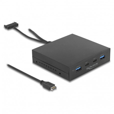 "Delock Front Panel 3.5? USB 10 Gbps 2 x USB Type-C™ + 2 x USB Typ-A"