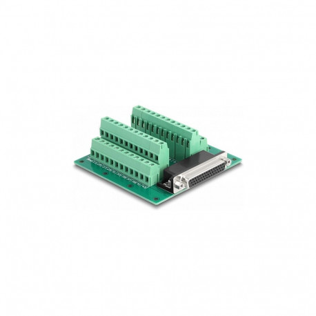 "Delock D-Sub HD 44 Pin Buchse zu Terminalblock für Hutschiene"