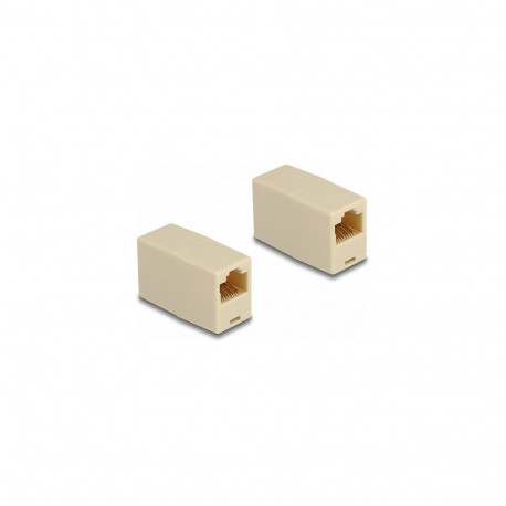 Delock RJ45 pesa - RJ45 pesa adapter UTP beež