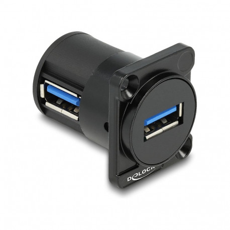 "Delock D-Typ Modul USB 2.0 Typ-A Buchse zu Buchse 90° gewinkelt"