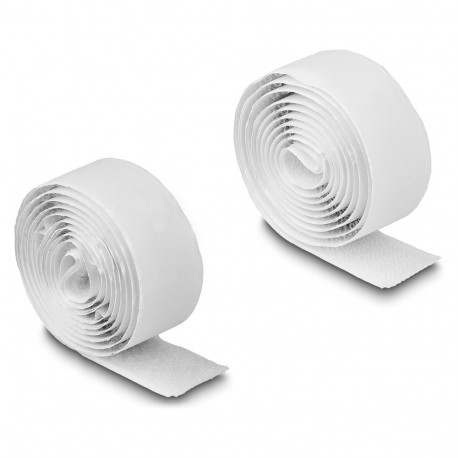Isekleepuv takjapael konksu- ja aasapaelaga 1m x 20mm, valge
