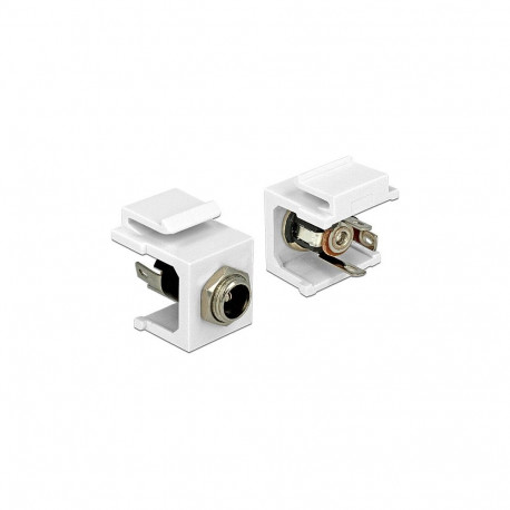 "Keystone Modul DC 5,5 x 2,5 mm Buchse weiß"