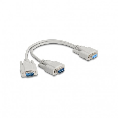 Adapter Y-kaabel D-Sub9 1 x pesa 2 x pistikut kruvidega 30 cm