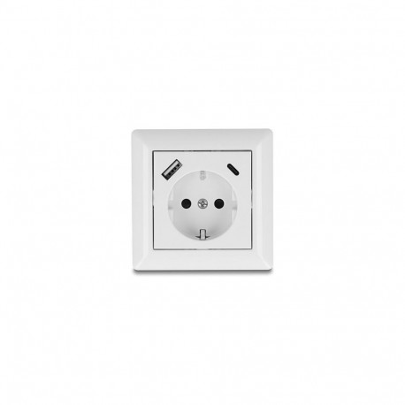"Einbausteckdose mit 2 USB Ladeports, 1 x USB Typ-A und 1 x USB Type-C™ mit PD 3.0, 18 W"