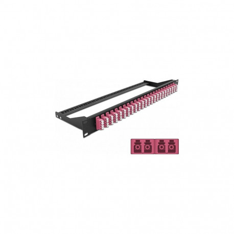 "Delock 19? LWL Patchpanel 24 Port LC Quad violett"
