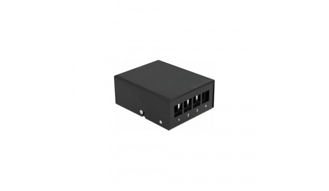 "Delock Keystone Patchpanel 4 Port schwarz"