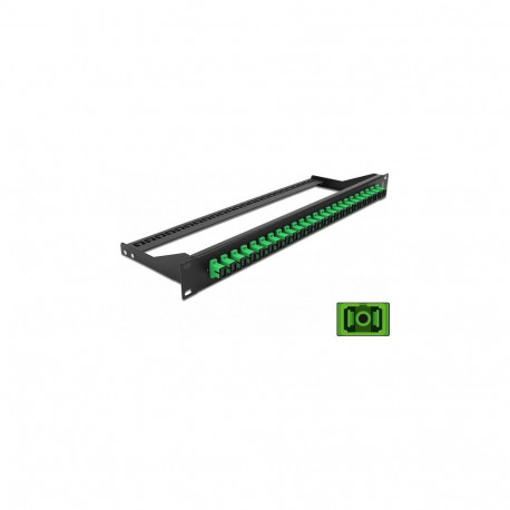"19"" LWL Patchpanel 24 Port SC Simplex grün"