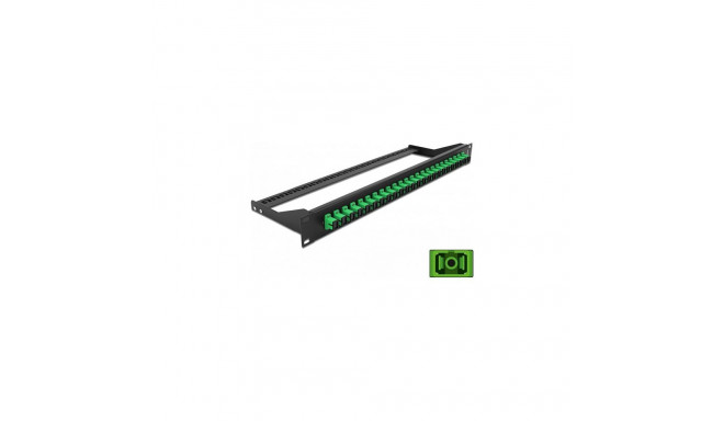LWL patch-paneel 19" 24-porti SC Simplex, roheline