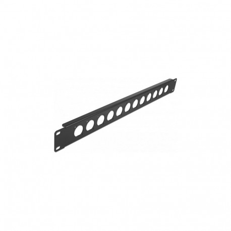 "19"" D-Typ Patchpanel 12 Port schwarz"