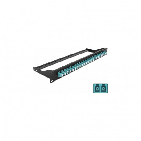 "19"" LWL Patchpanel 24 Port LC Duplex aqua"