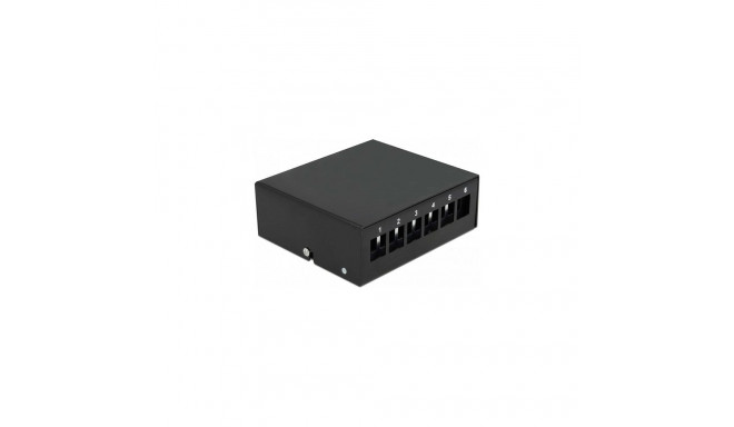 "Delock Keystone Patchpanel 6 Port schwarz"