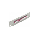 "Delock 10? LWL Patchpanel 12 Port LC Duplex violett 1 HE grau"