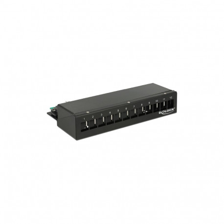 "Keystone Desktop Patchpanel 12 Port schwarz"