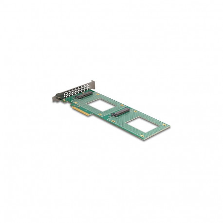 PCI Express 4.0 x8 kaart 2x sisemist U.2 NVMe SFF-8639 bifurkatsioon (LxB: 236 x 87mm)
