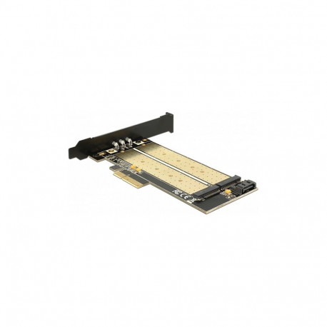 PCI Express x4 kaart 1 x sisemine M.2 Key B + 1 x sisemine NVMe M.2 Key M - Low Profile vormitegur
