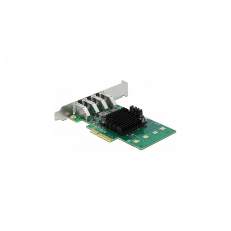 "PCI Express x4 Karte zu 4 x extern USB 5 Gbps Quad Channel - Low Profile Formfaktor"