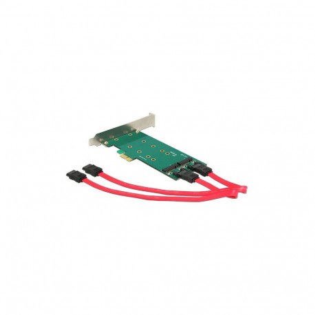 PCI Express x1 kaart > 2 x sisemine M.2 Key B 110 mm - madala profiiliga