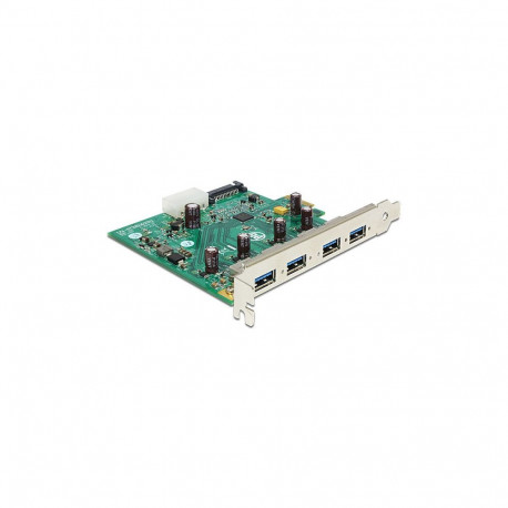 USB 5 Gbps PCI Express x1 kaart 4 välise Type-A pordiga