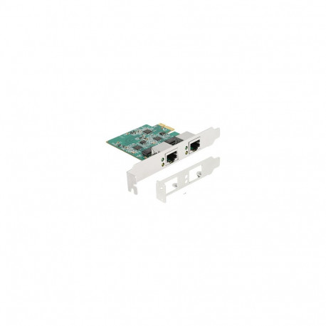 "PCI Express x1 Netzwerkkarte 2,5 Gigabit LAN 2 x RJ45 RTL8125"