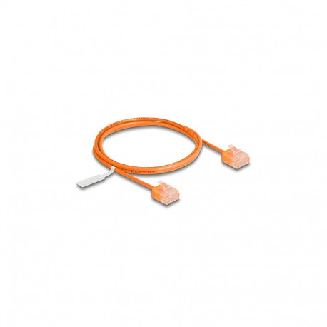 Delock RJ45 võrgukaabel Cat.6 UTP Ultra Slim 1 m oranž lühikeste pistikutega