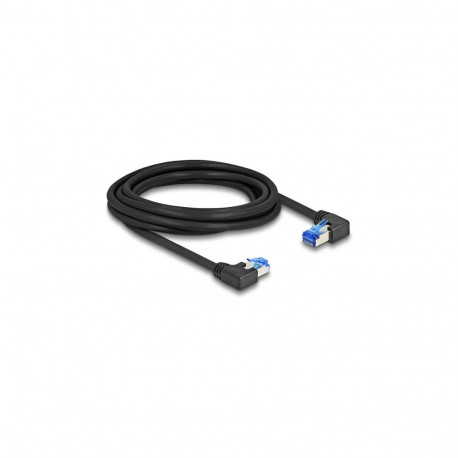 Delock RJ45 Cat.6A S/FTP parem- / vasaknurgaga võrgukaabel 3 m must