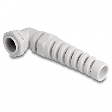 "Delock Kabelverschraubung mit Zugentlastung 90° gewinkelt PG16 grau"