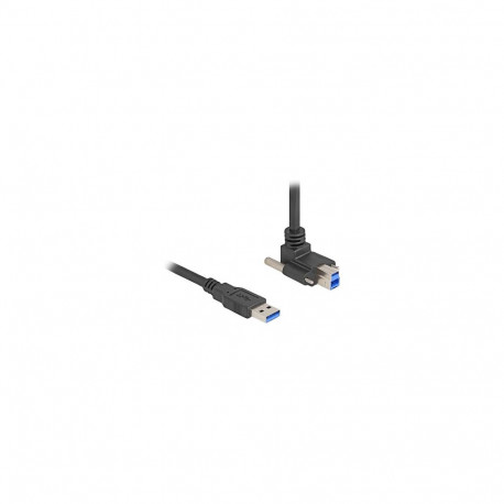 "USB 5 Gbps Kabel USB Typ-A Stecker gerade zu USB Typ-B Stecker mit Schraubenabstand 22 mm 90° nach 