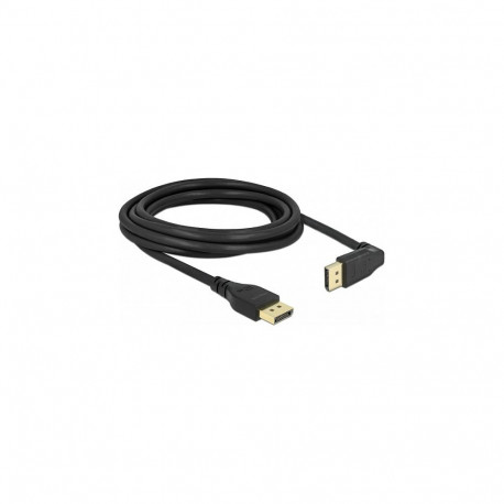 Delock DisplayPort kaabel sirge ja 90° ülespoole nurgaga pistikuga 8K 60 Hz 3 m ilma lukustusfunktsi