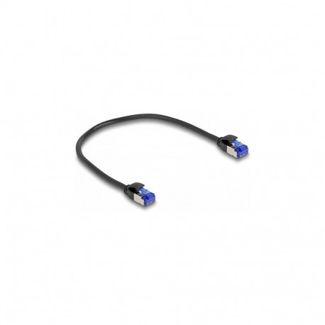 "Delock RJ45 Netzwerkkabel Cat.6A S/FTP Slim 0,25 m schwarz"