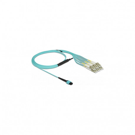 "Delock LWL Kabel MPO Buchse zu 6 x LC Duplex Stecker, Multimode OM3, 50/125 µm, 2 m"