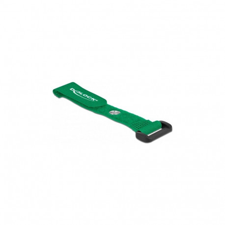 "Delock Klett-Kabelbinder mit Schlaufe und Befestigungsöse L 150 x B 20 mm grün 5 Stück"