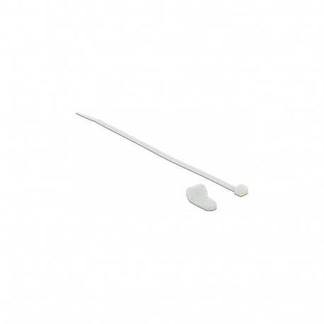 "Delock Befestigungsschelle 12,7 mm mit Kabelbinder L 300 x B 4,8 mm weiß"