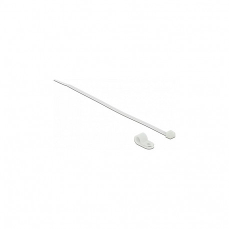 Kinnitusklamber 6,4mm koos kaablisidemega L 200 x B 3,6mm, valge
