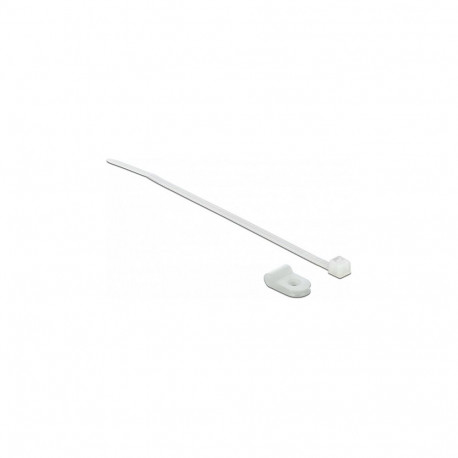 "Befestigungsschelle 3,2 mm mit Kabelbinder L 100 x B 2,5 mm weiß"