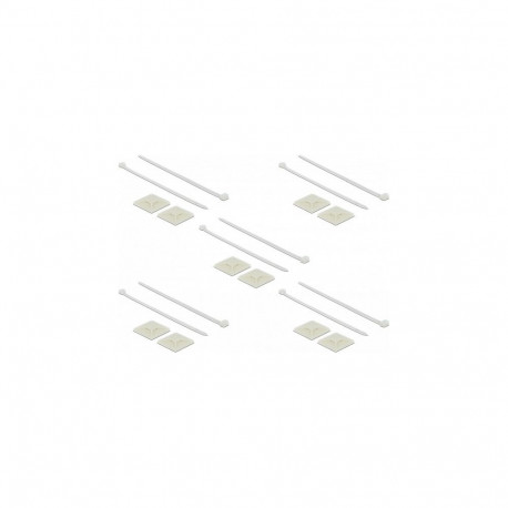 Kinnitusalus 40 x 40mm koos kaablisidemega L 250 x B 7,2mm, valge
