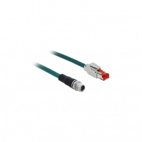 "Netzwerkkabel M12 X-kodiert 8 Pin zu RJ45 Stecker PVC 1 m"