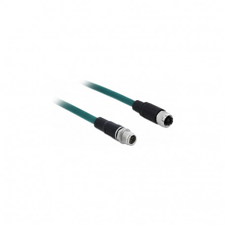 "Netzwerkkabel M12 X-kodiert 8 Pin Stecker zu Buchse PUR (TPU) 1 m"