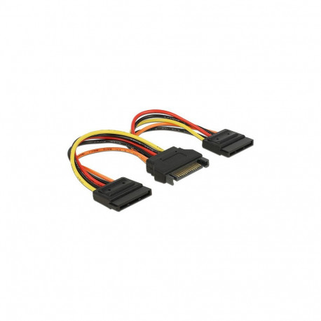 Delock SATA 15 pin toitekaabel pistik > 2 x pesa 15 cm