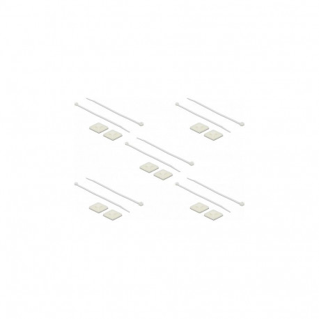 "Delock Befestigungssockel 30 x 30 mm mit Kabelbinder L 200 x B 4,8 mm weiß"