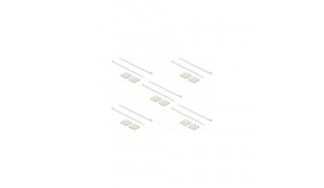 "Befestigungssockel 30 x 30 mm mit Kabelbinder L 200 x B 4,8 mm weiß"