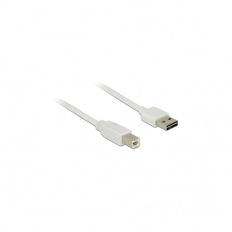 "Delock Kabel EASY-USB 2.0 Typ-A Stecker > USB 2.0 Typ-B Stecker 0,5 m weiß"