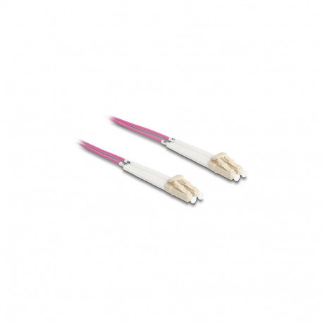 "Delock LWL Kabel LC Duplex zu LC Duplex Multimode OM4 winkelbar 1 m"