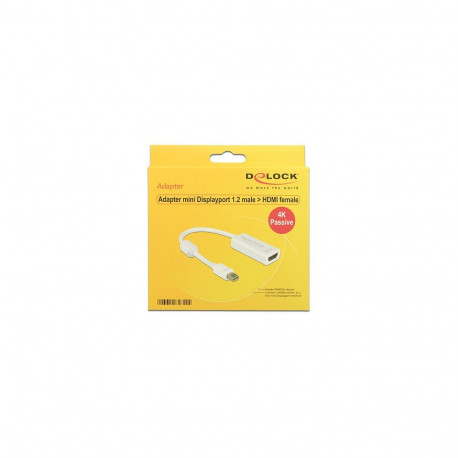 "Adapter mini DisplayPort 1.2 Stecker > HDMI Buchse 4K Passiv weiß"