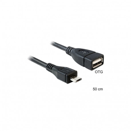 "Delock Kabel USB micro-B Stecker > USB 2.0-A Buchse OTG 50 cm"