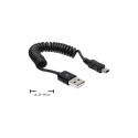 "Kabel USB 2.0-A Stecker > USB mini Stecker Spiralkabel"