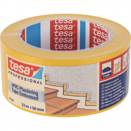 Tesa kollane ristisooneline sPVC krohviteip 33m x 50mm 67001
