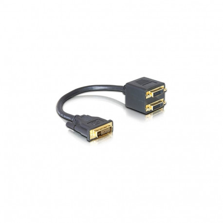 "Adapter DVI 24+1 Stecker zu 2 x DVI 24+1 Buchse"