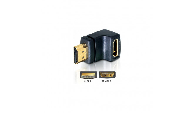 HDMI-adapter pistik–pesa, 90° allapoole