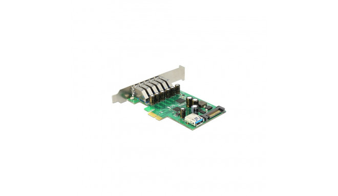 "PCI Express x1 Karte zu 6 x extern + 1 x intern USB 5 Gbps Typ-A Buchse"